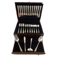 Radiant Rose by International Sterling Silver Flatware Service 12 Set 52 Pieces