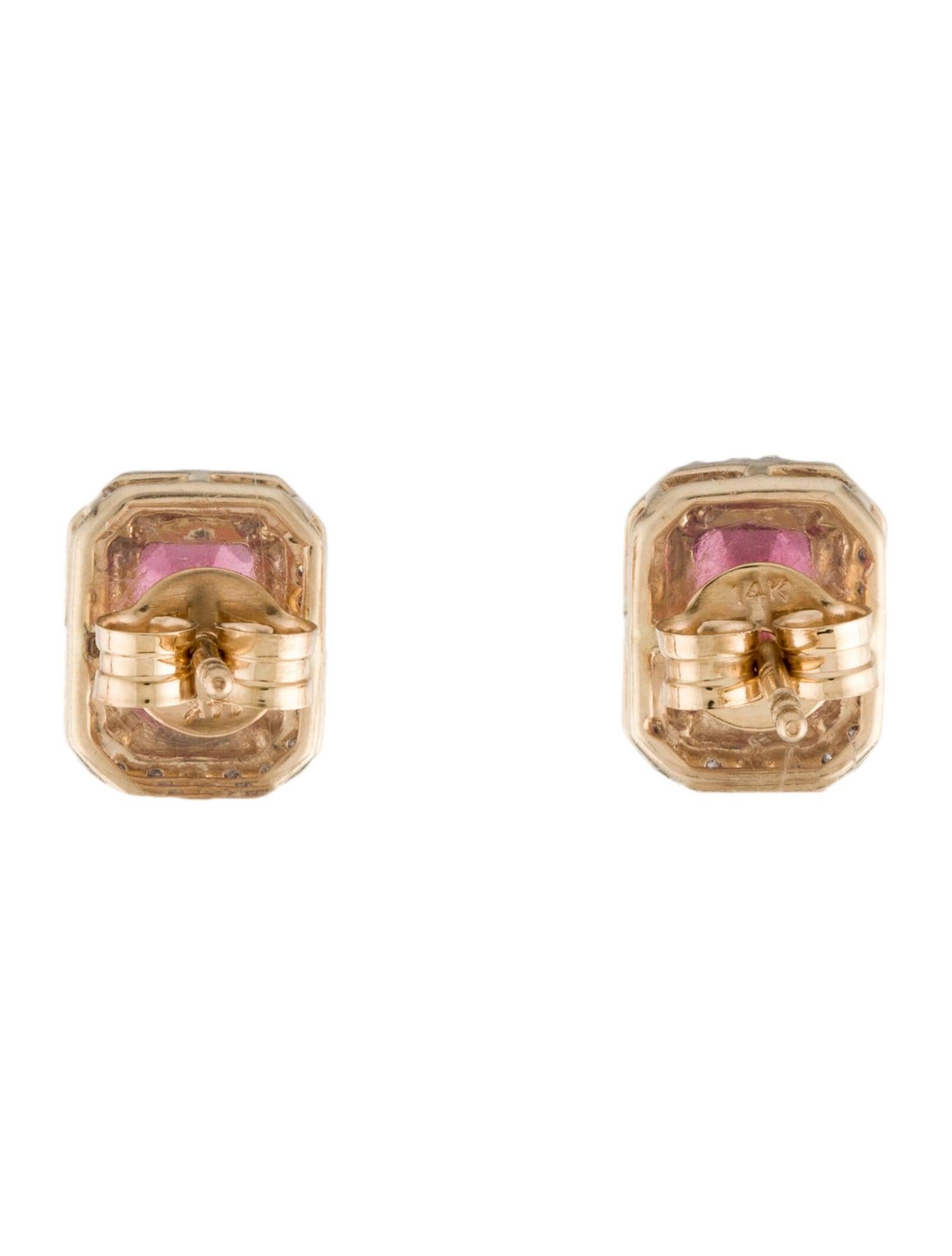 Women's or Men's Gorgeous 14K 2.12ctw Tourmaline Studs - Stunning Gemstone Earrings For Sale