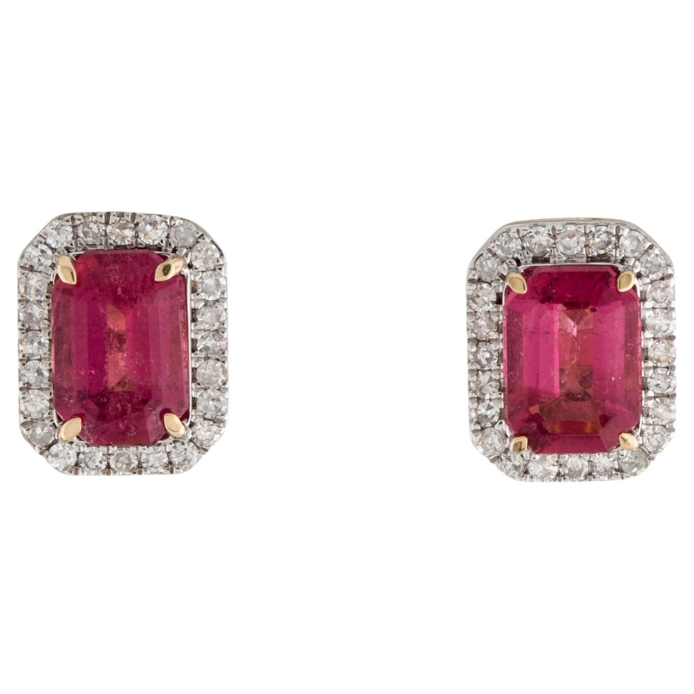 Gorgeous 14K 2.12ctw Tourmaline Studs - Stunning Gemstone Earrings For Sale