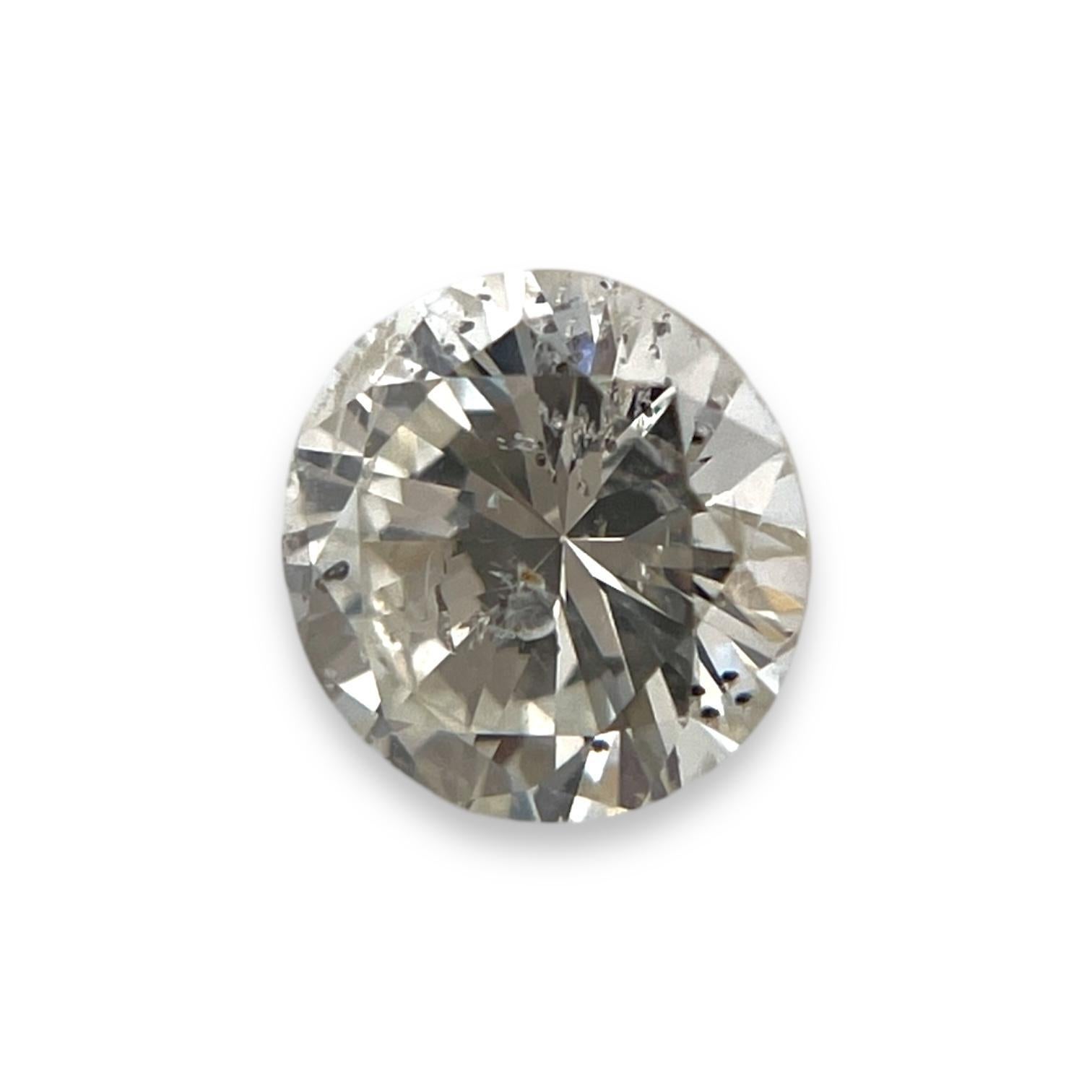Women's or Men's Brilliant-Cut Natural Diamond M, SI2 For Sale