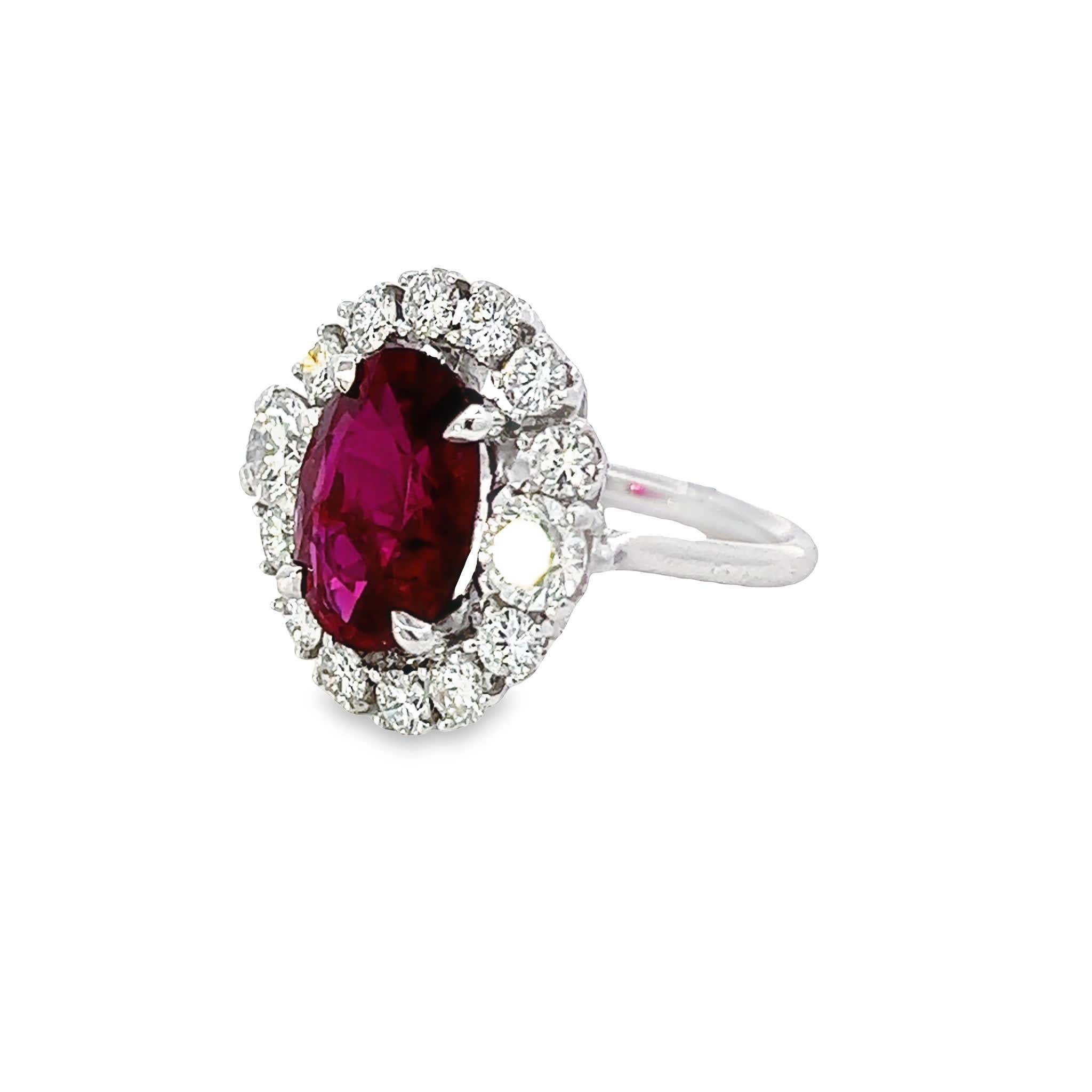 Women's Radiant ruby diamond extravaganza For Sale