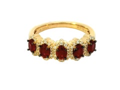 Radiant ruby & diamond ring