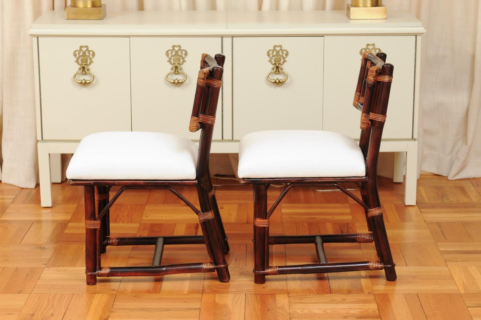 Radiant Set of 14 Rattan Chairs in Cordovan and Caramel by Wisner for Ficks Reed 3