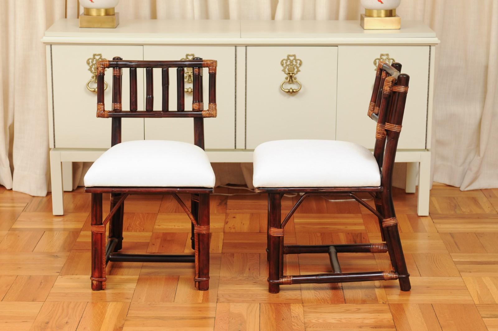 Radiant Set of 14 Rattan Chairs in Cordovan and Caramel by Wisner for Ficks Reed 4