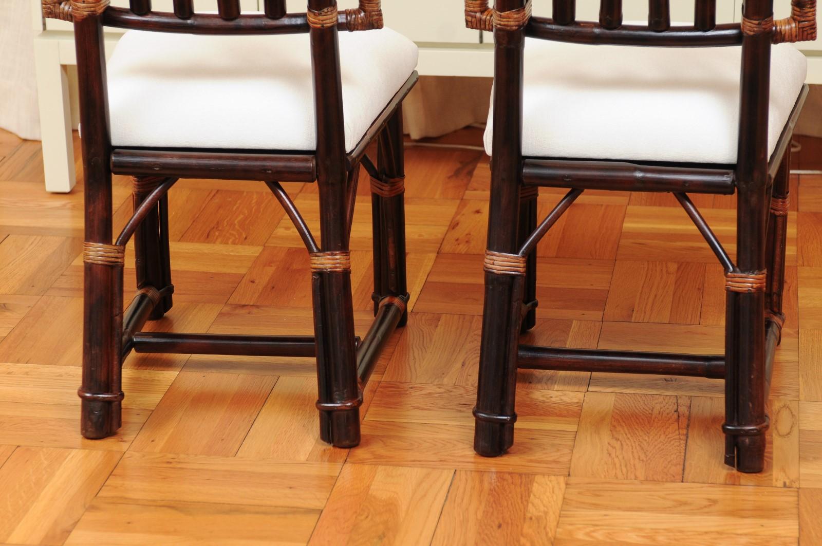 Radiant Set of 14 Rattan Chairs in Cordovan and Caramel by Wisner for Ficks Reed 10