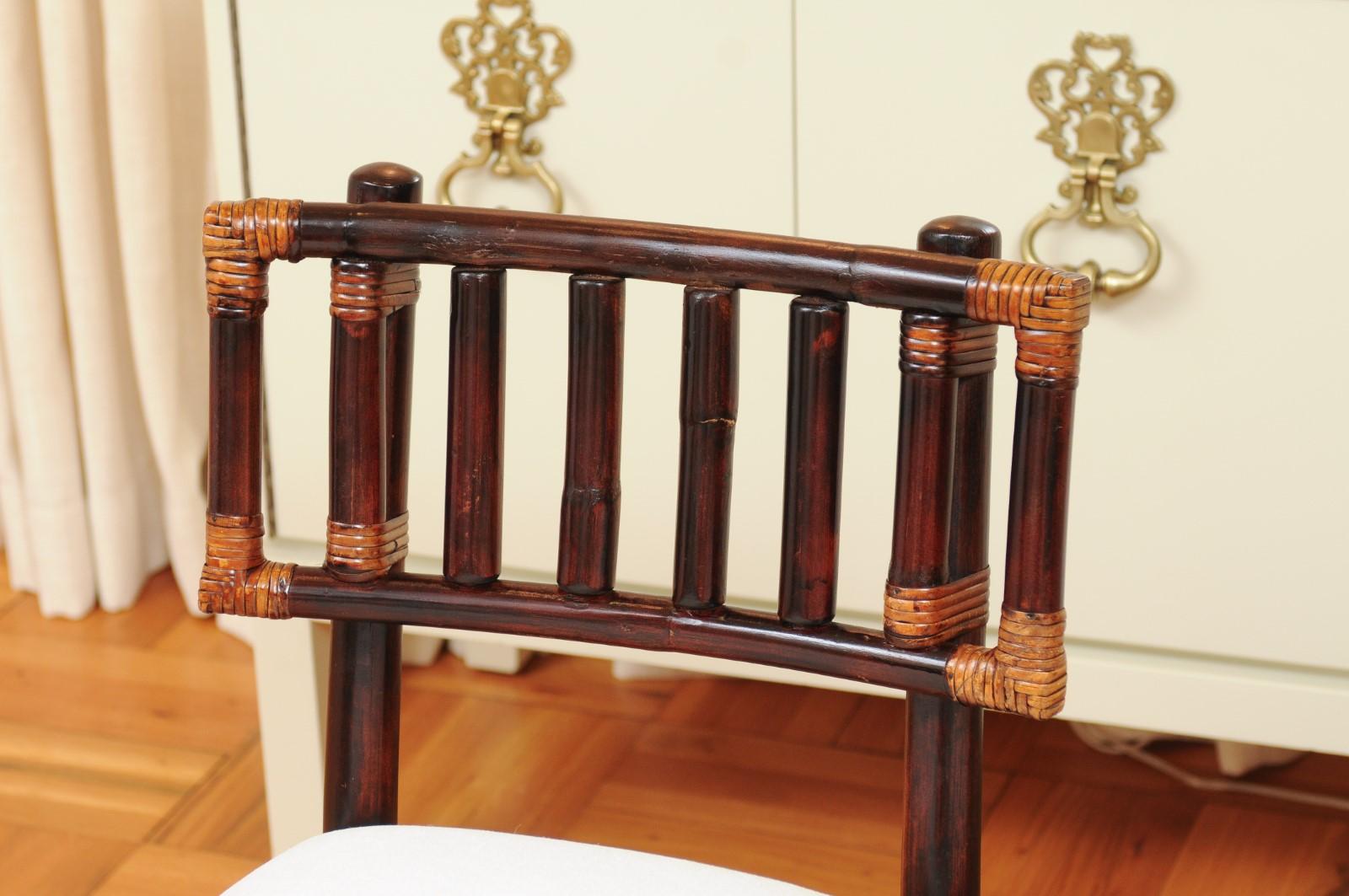Radiant Set of 14 Rattan Chairs in Cordovan and Caramel by Wisner for Ficks Reed 11
