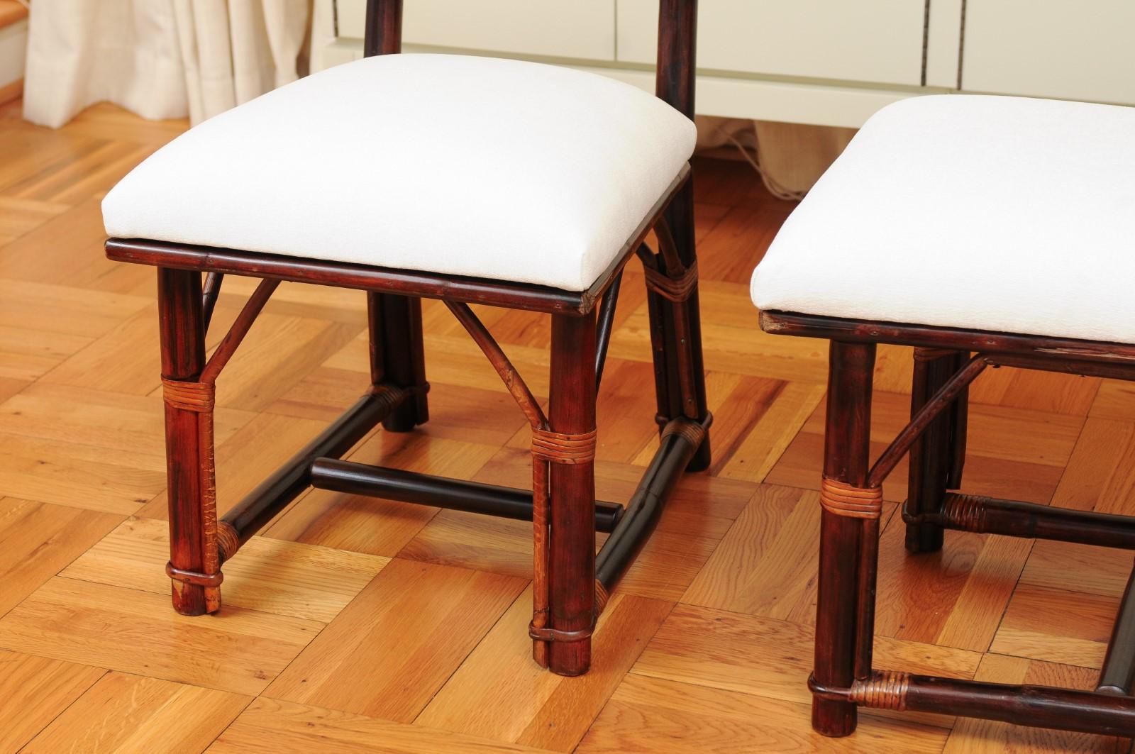 Radiant Set of 14 Rattan Chairs in Cordovan and Caramel by Wisner for Ficks Reed 12