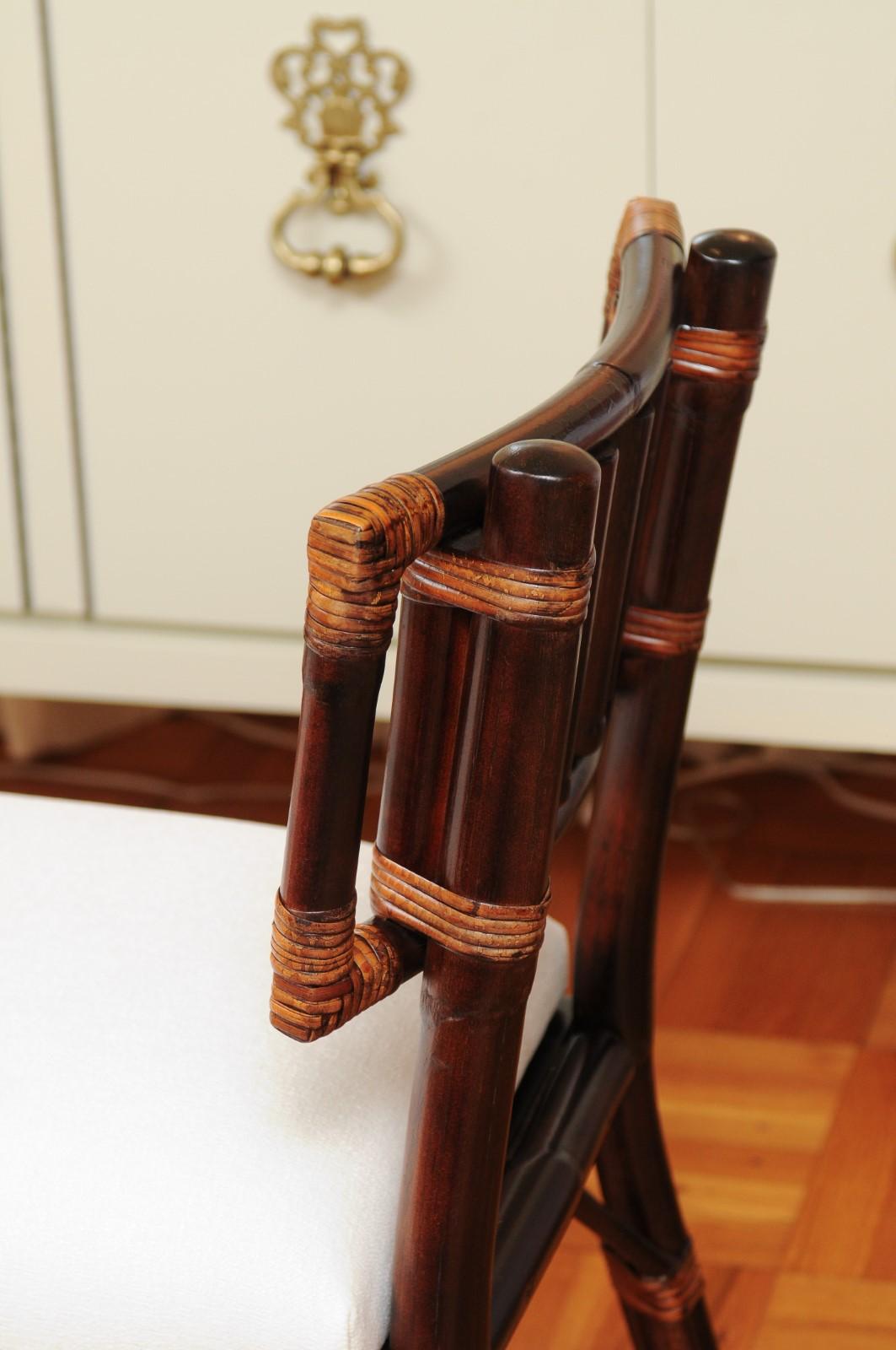 Radiant Set of 14 Rattan Chairs in Cordovan and Caramel by Wisner for Ficks Reed 13