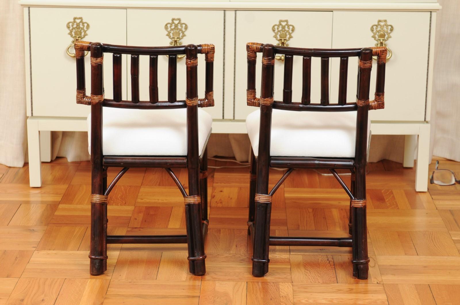 Radiant Set of 14 Rattan Chairs in Cordovan and Caramel by Wisner for Ficks Reed 1