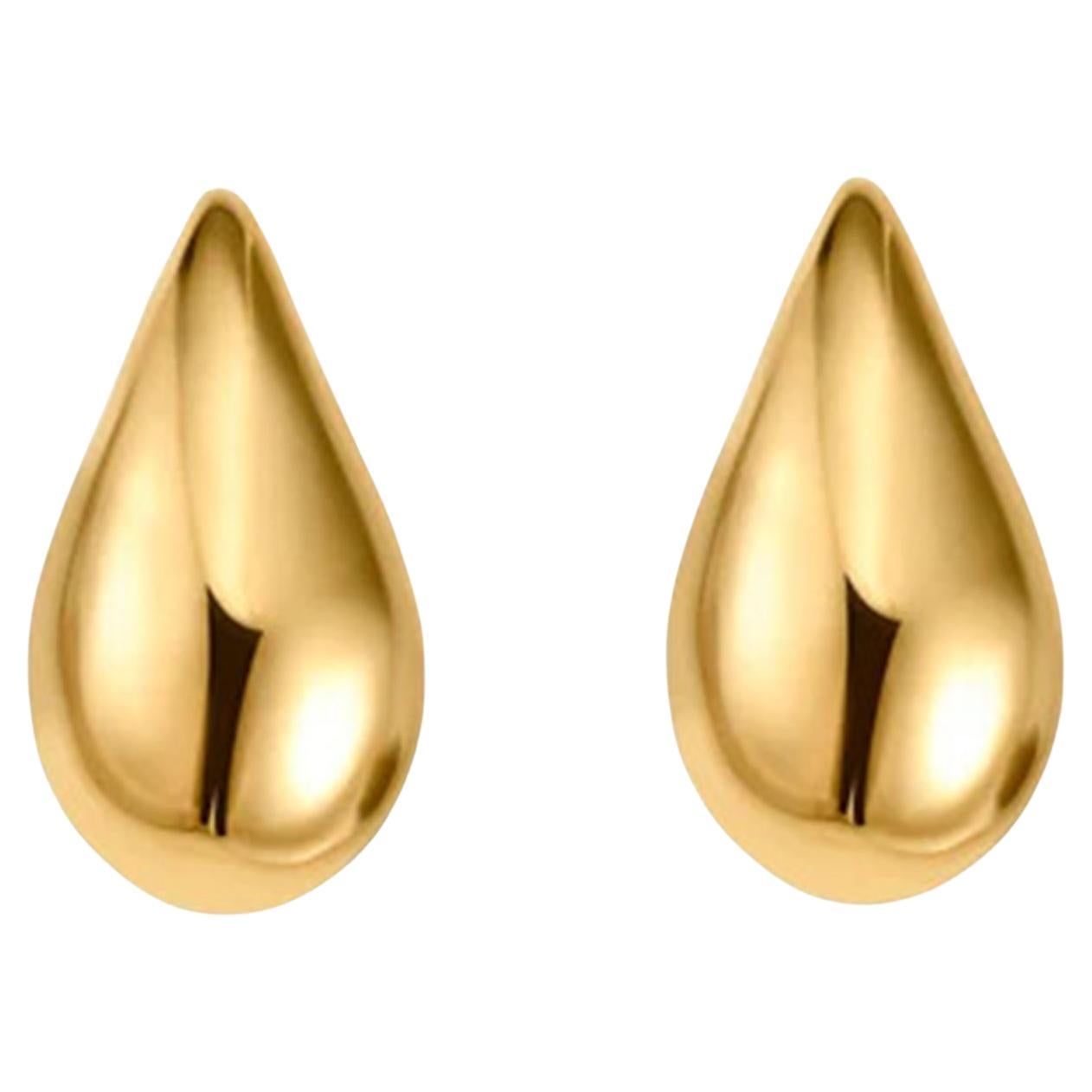 Radiant Shine Drop 14K (or 18k upon request) Yellow Gold Earrings For Sale