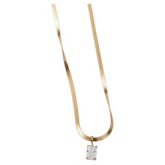 Radiant Signature Herringbone 14K (18K Custom) Yellow Gold Necklace