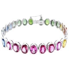 Radiant Spectrum Multi-Colored Stone Bracelet