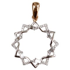 Radiant Star Diamond Pendant made in 18K