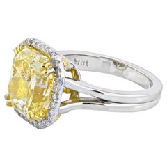 Radiant Statement Fancy Yellow  A Crown-Worthy Fancy Rarity Diamond Ring