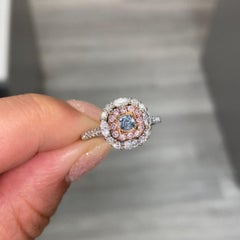 Radiant Statement Fancy blue  14K White Gold Rare Fancy-Color Splendour