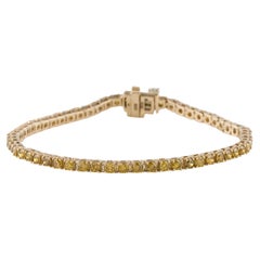 14K Bracelet de tennis avec diamant de culture labrador de 3,54ctw - Design intemporel et luxueux