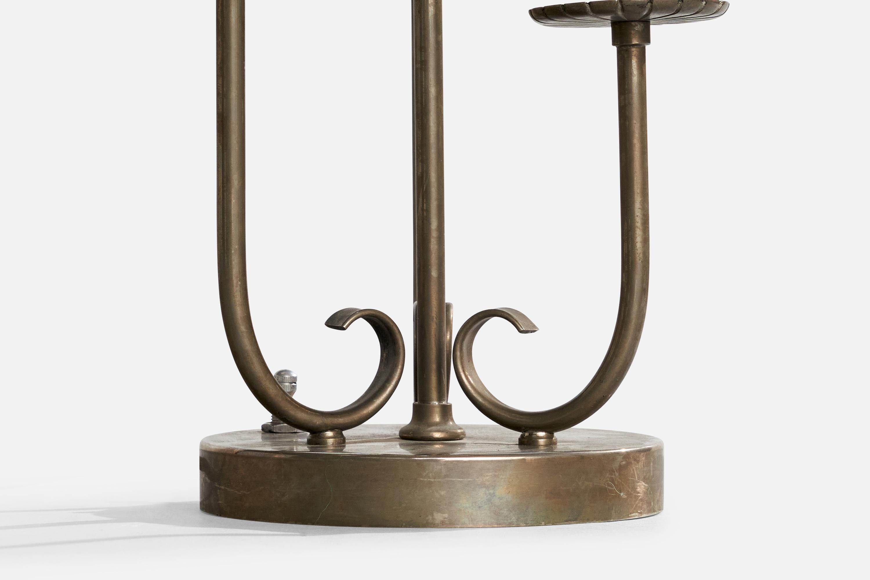 Radiant, lampe de table, nickel, tissu, États-Unis, années 1950 en vente 3