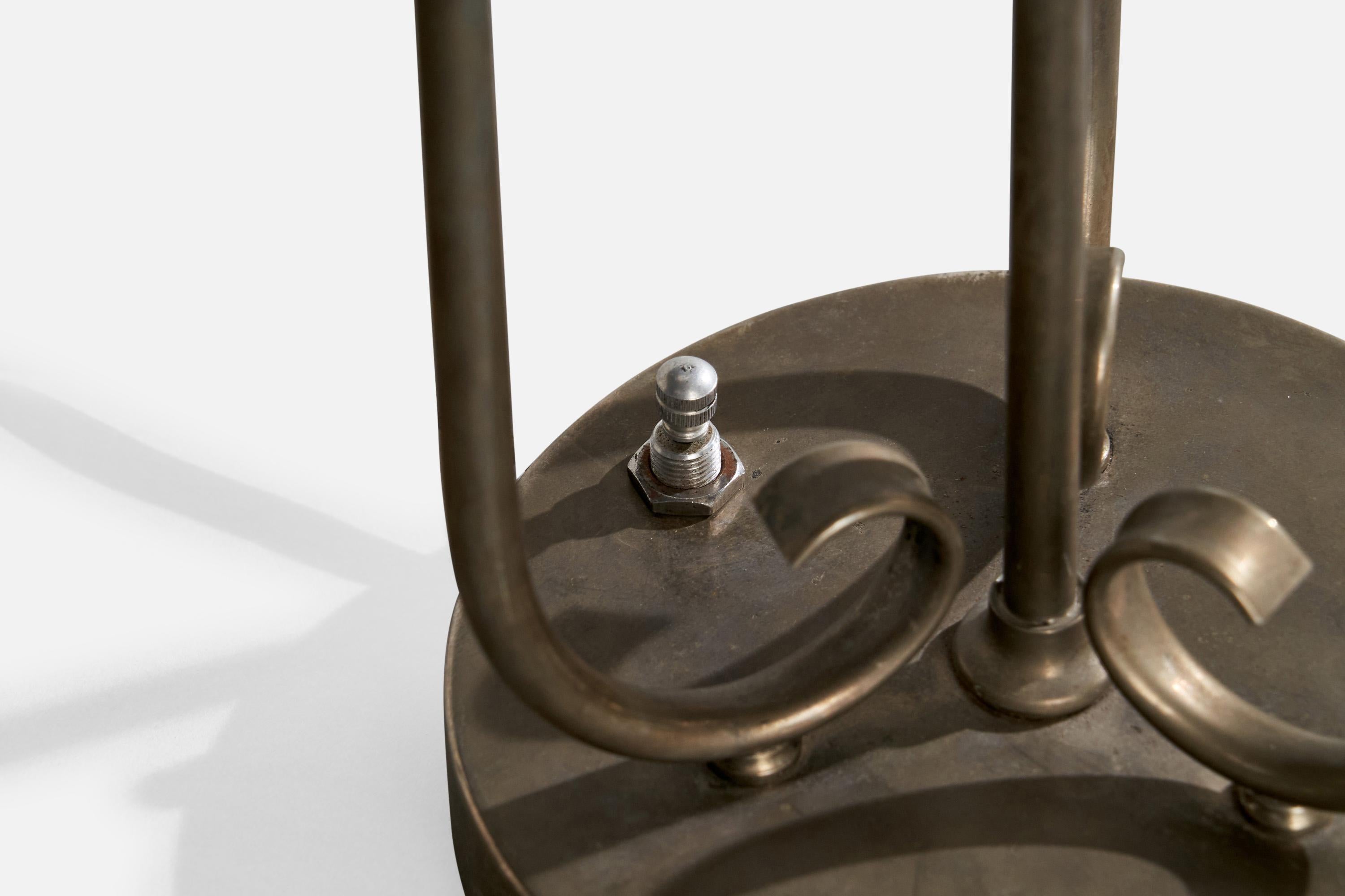 Radiant, lampe de table, nickel, tissu, États-Unis, années 1950 en vente 2