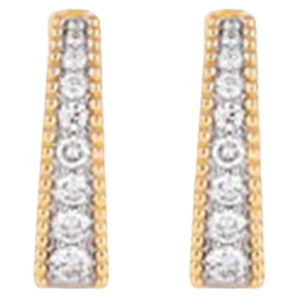 Radiant Tapered 14K (or 18k upon request) Yellow Gold Bar Earrings