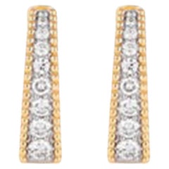 Radiant Tapered 14K (or 18k upon request) Yellow Gold Bar Earrings