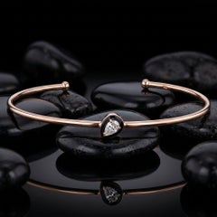 Radiant Tide 14K (or 18k upon request) Yellow Gold Diamond Bangle Bracelet