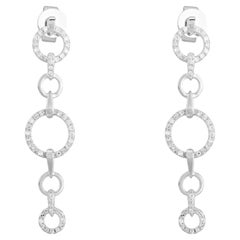 0.45ct Diamond 14K Gold Radiant Drop Earrings