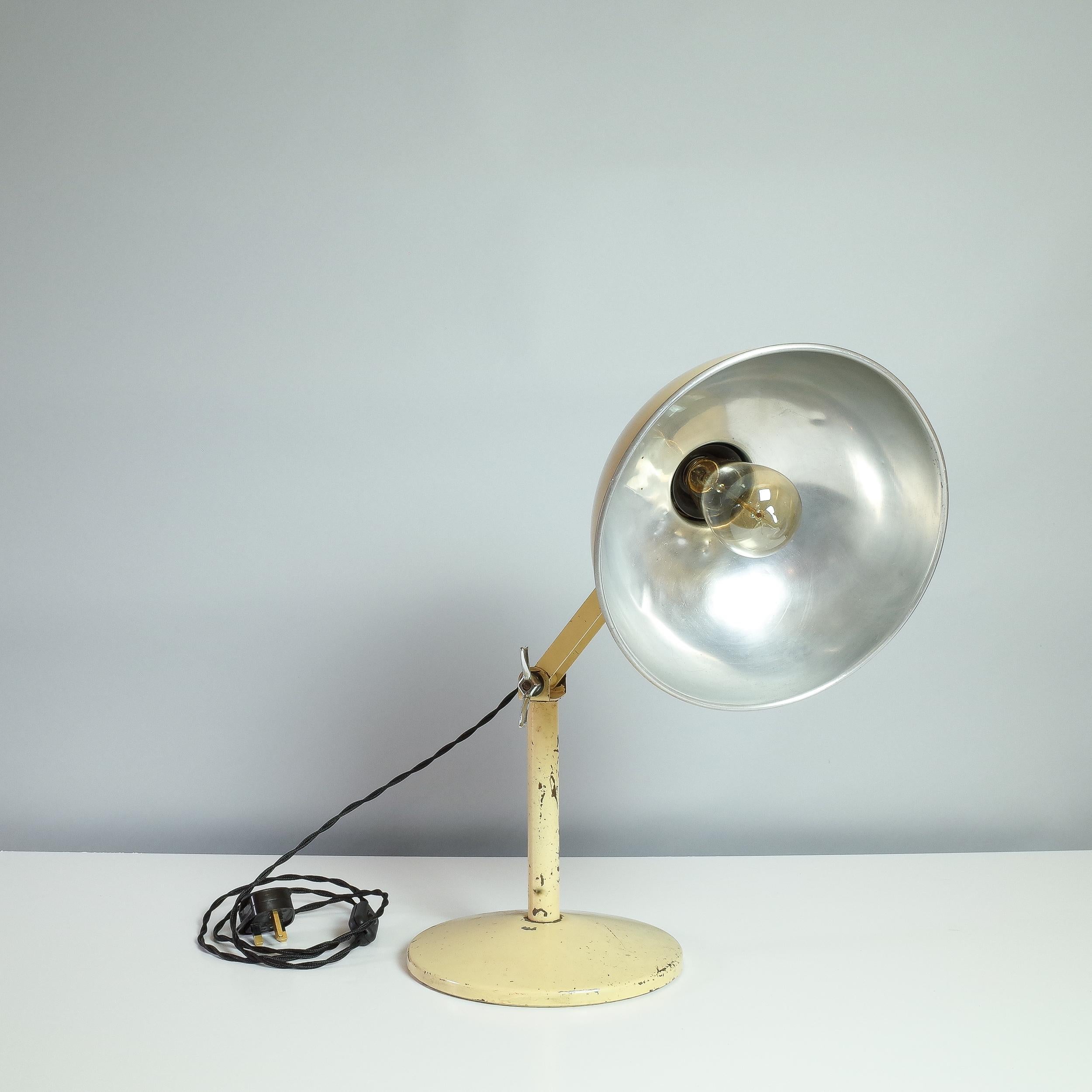 British Radiaray Industrial Desk Lamp from Hinders Ltd, London 1930s For Sale