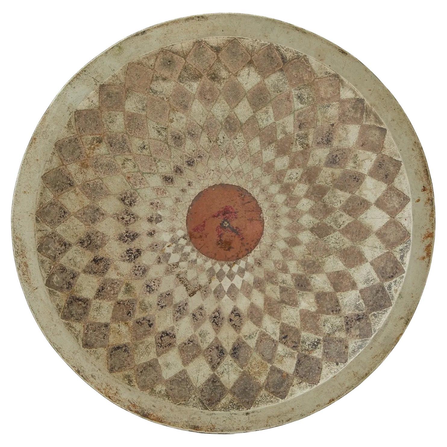 Radiating Lozenge Pattern Copper Bowl by Claudius Linossier For Sale