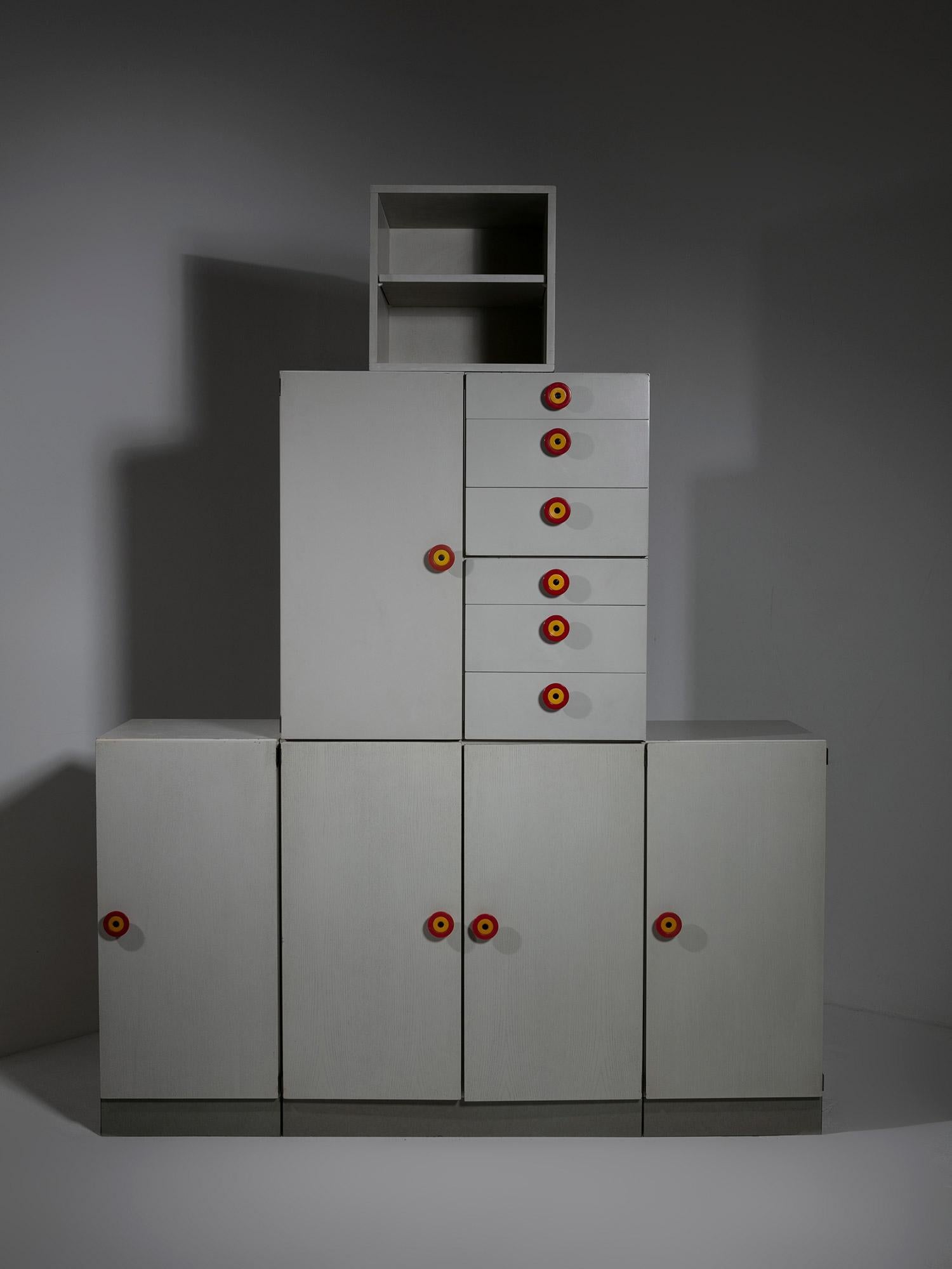Italian Radical Design Kubirolo Cabinets by Ettore Sottsass for Poltronova, Italy, 1960s For Sale