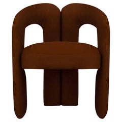 Radical Postmodern Brown Velvet Armchair Delirio