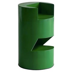 Radical Postmodern Lacquered Green Barstool Poderío