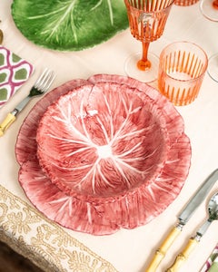 Radicchio Hand-Painted Ceramic Salad Bowl, Made in Italy