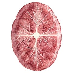 Vassoio da portata in ceramica dipinta a mano Radicchio, Hand Made