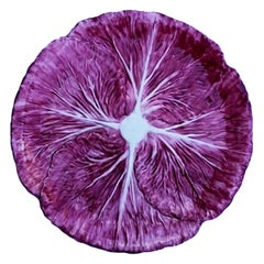 Radicchio Hand Painted Ceramic Dinner Plate, Made in Italy