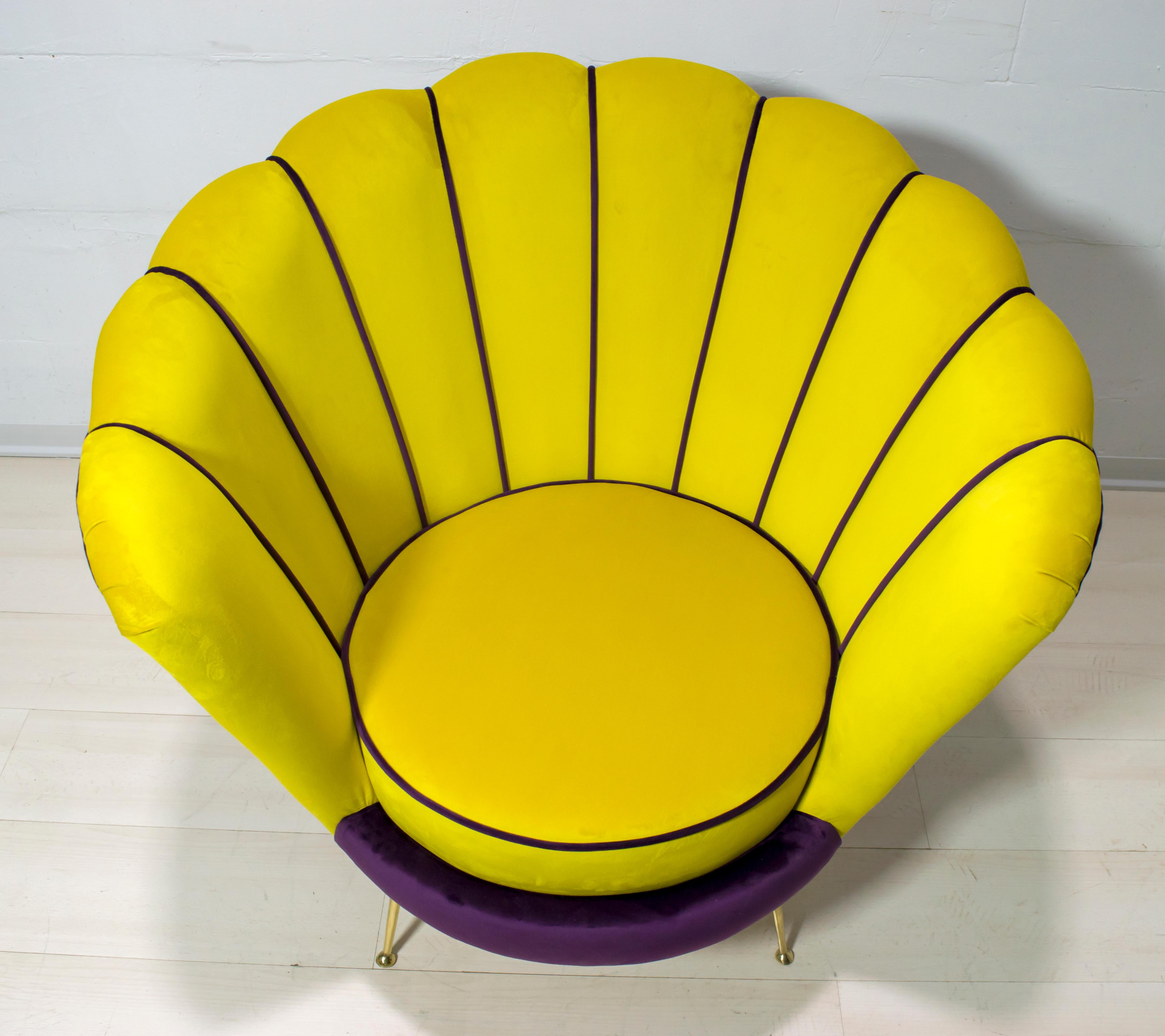 Mid-Century Modern Fauteuil en velours italien Radice & Minotti, moderne du milieu du siècle dernier, années 1950 en vente