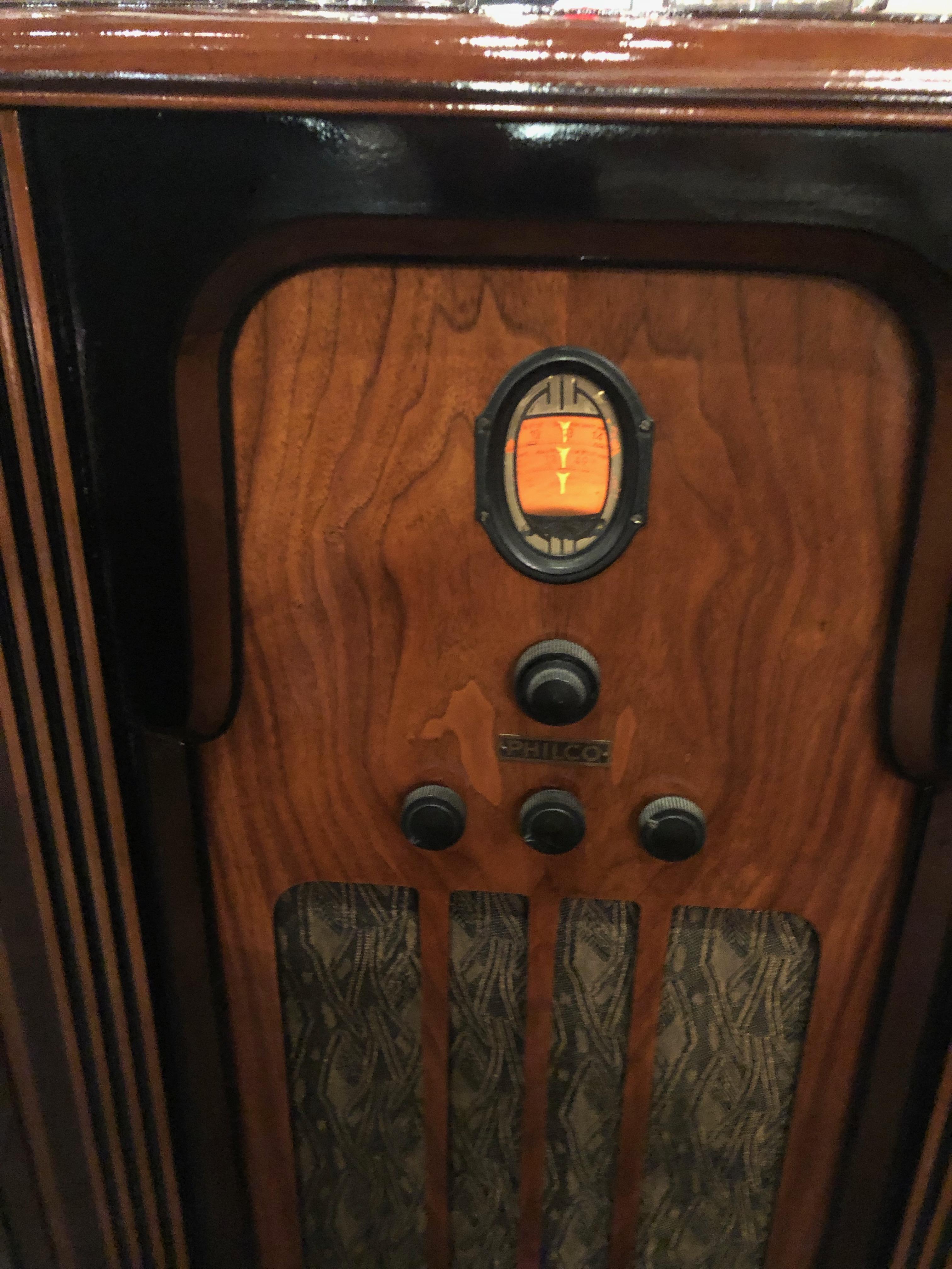 Art Deco Radio Bar Company of America Philco Radio Bluetooth Adapter Restored Refinished 