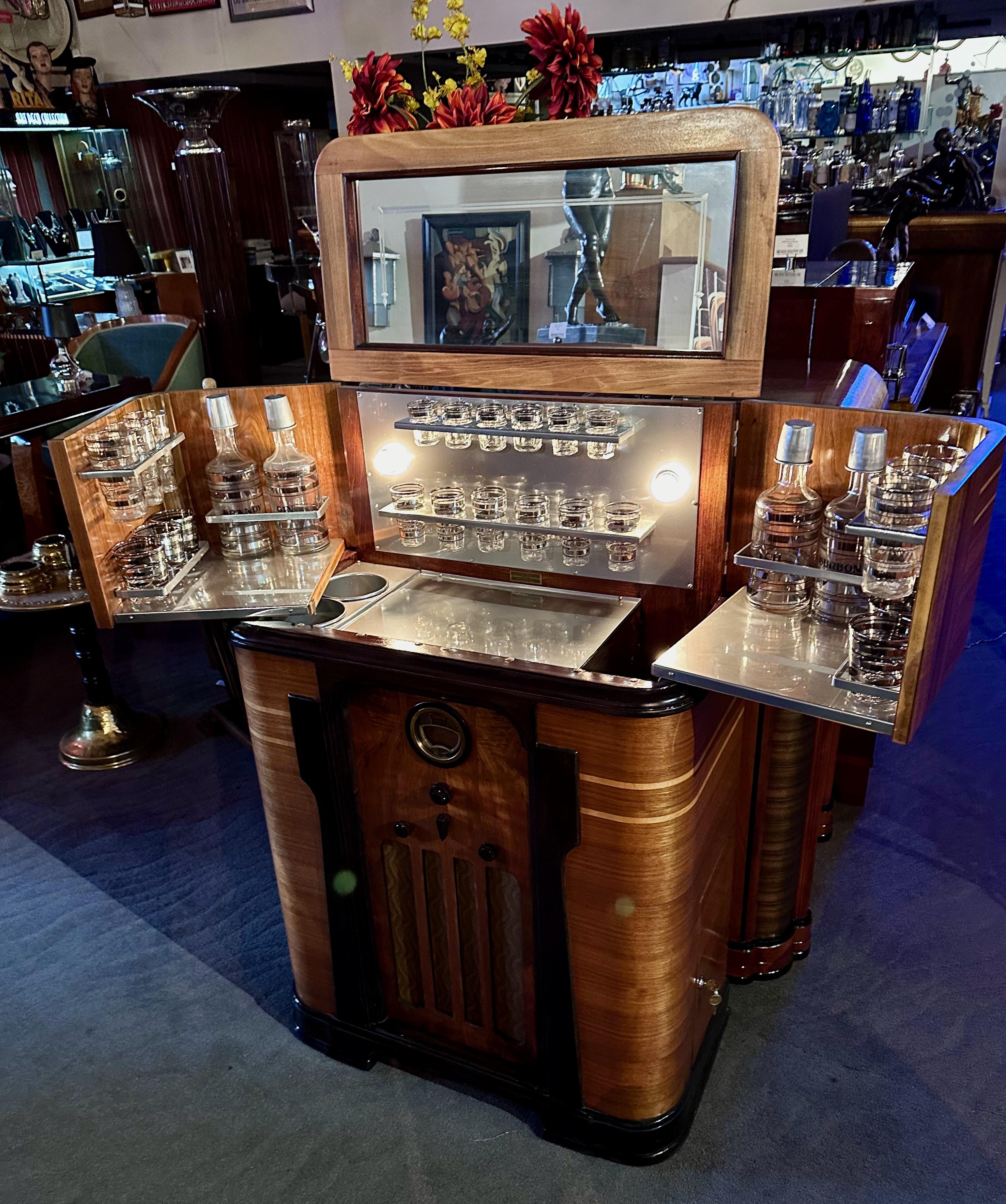 antique radio bar