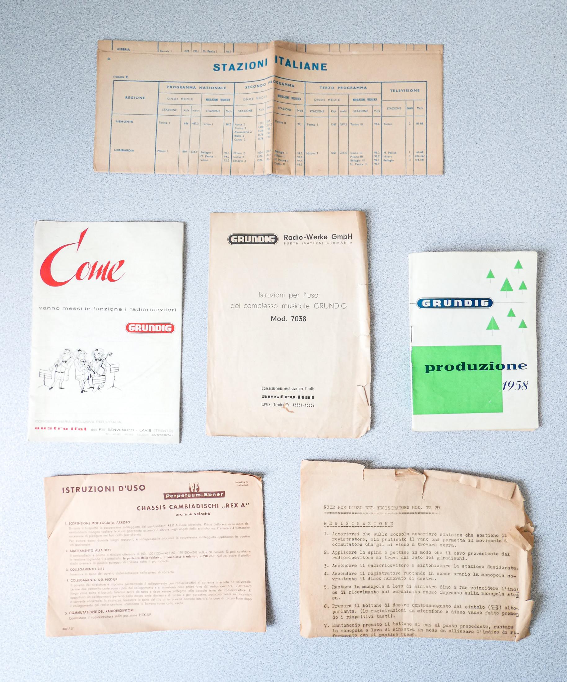 Radio-fono-registratore Grundig Musikschrank 7038, Germania, 1958 9