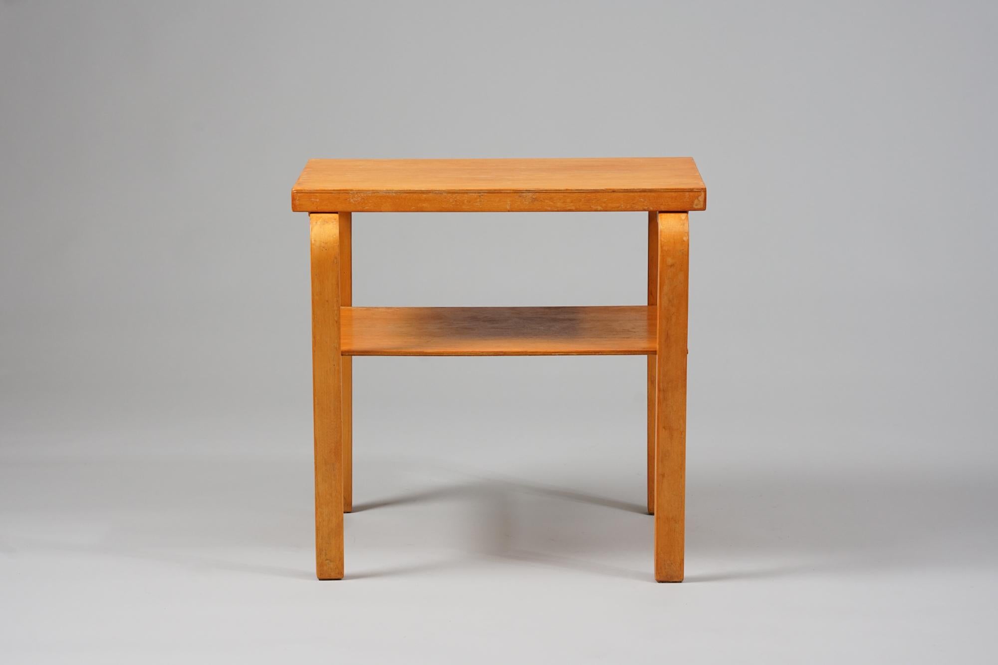 Scandinavian Modern Side/Radio Table, Alvar Aalto, Oy Huonekalu- ja Rakennustyötehdas Ab, 1950s For Sale