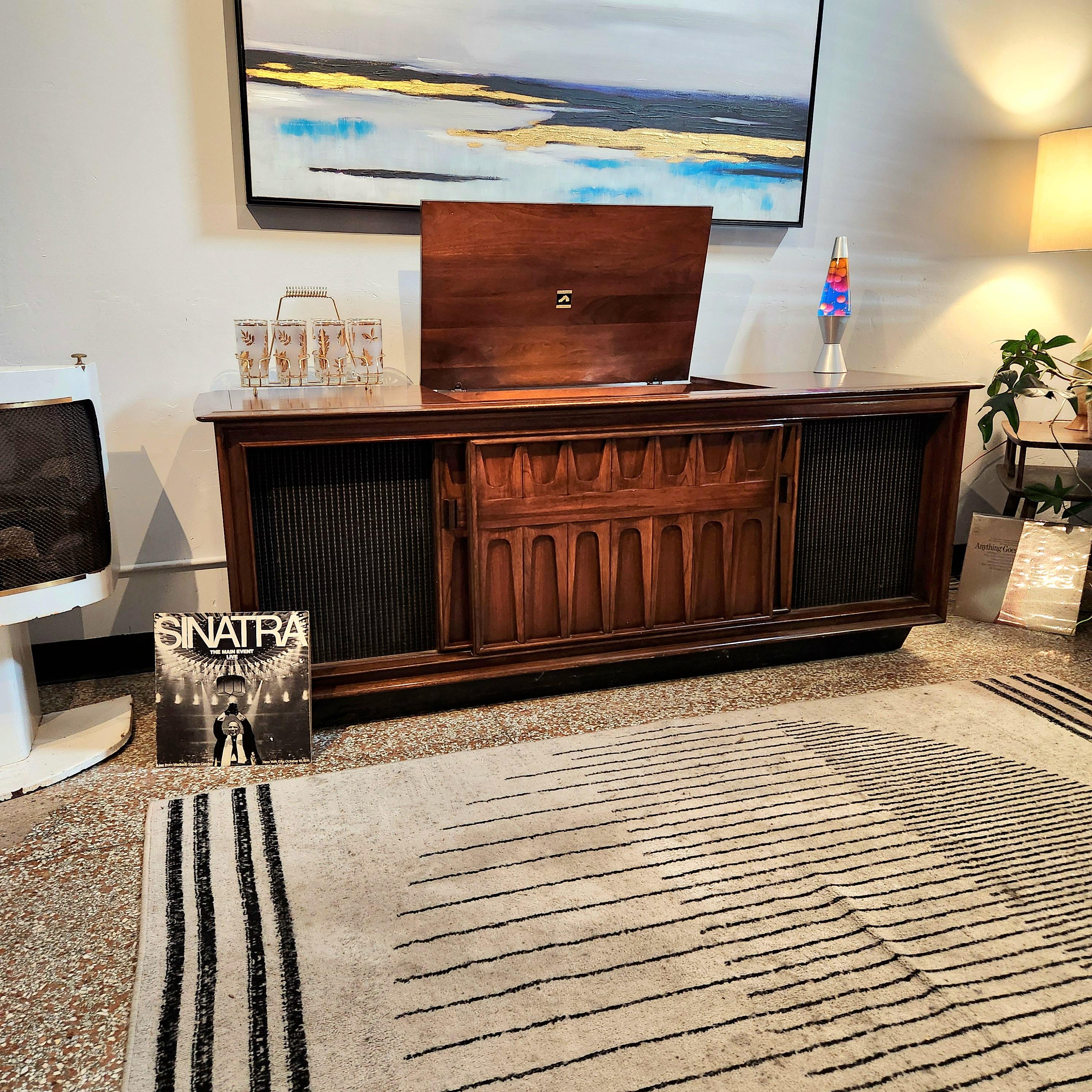 Mid-Century Modern Radiogram Stereo Record Player 