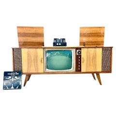 Radiogram Stereo Record Player « The Coffee Table Console Book » ( radios vintage)