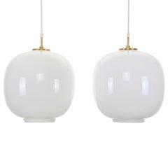 Radiohus Pendant Pair of 'Large' Vilhelm Lauritzen in 1945 for Louis Poulsen