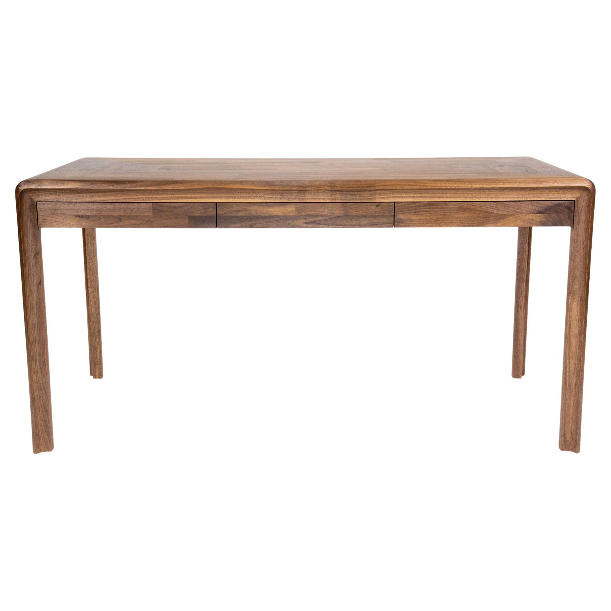 Radius Cutaway Reclaimed Walnut Desk