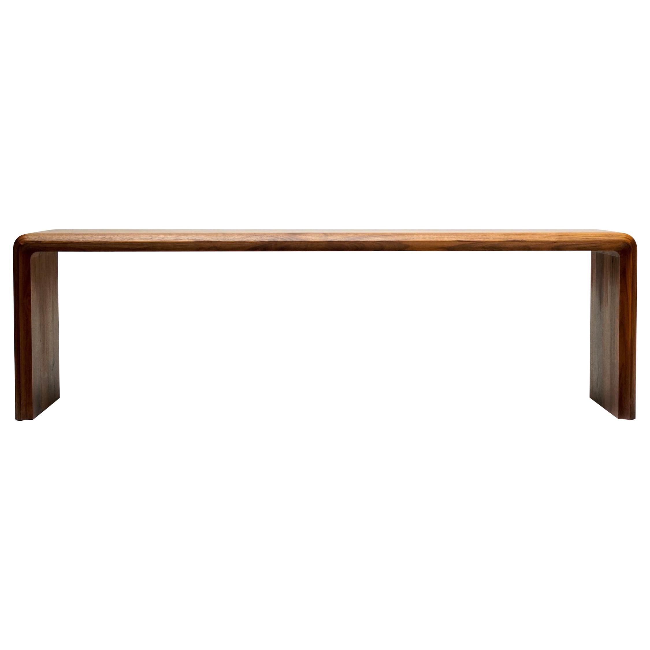 Radius Cutaway Walnut Bench