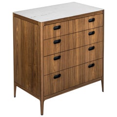 Customizable Four-Drawer Dresser from Munson Furniture in Walnut 