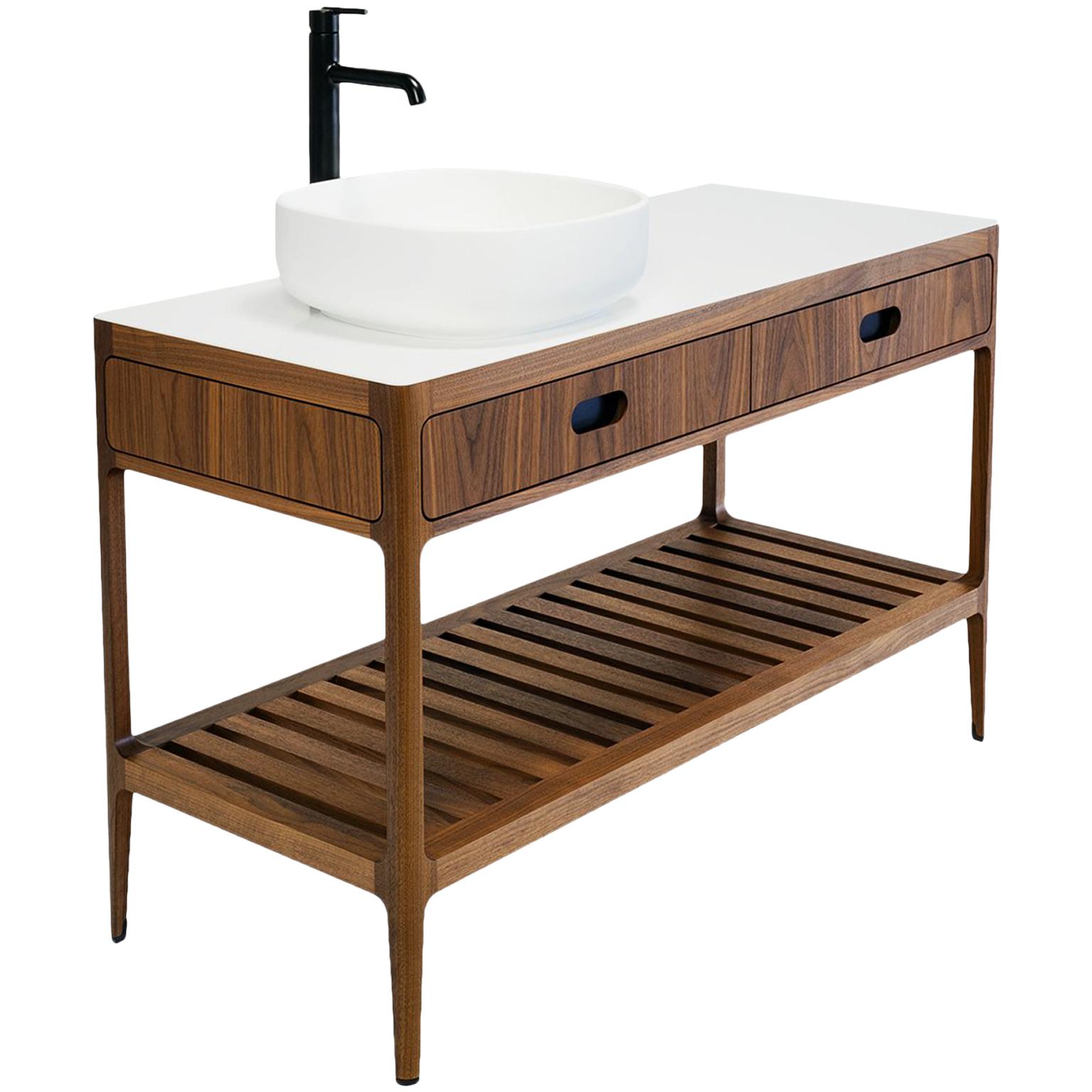 Customizable Freestanding Vanity by Munson Furniture For Sale