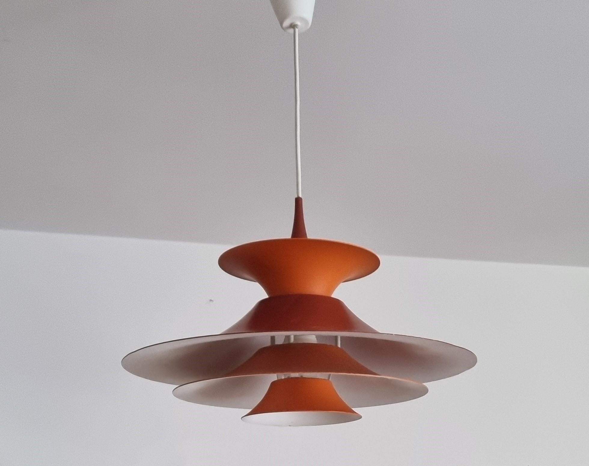 Danish Radius Hanging Lamp by Eric Balsev for Fog & Mørup  Danmark 70's For Sale