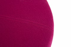 Radius Storage Ottoman-Pink, Round, Casters, Upholstered, Bedroom, Living room