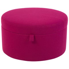 Radius Storage Ottoman Pink Round