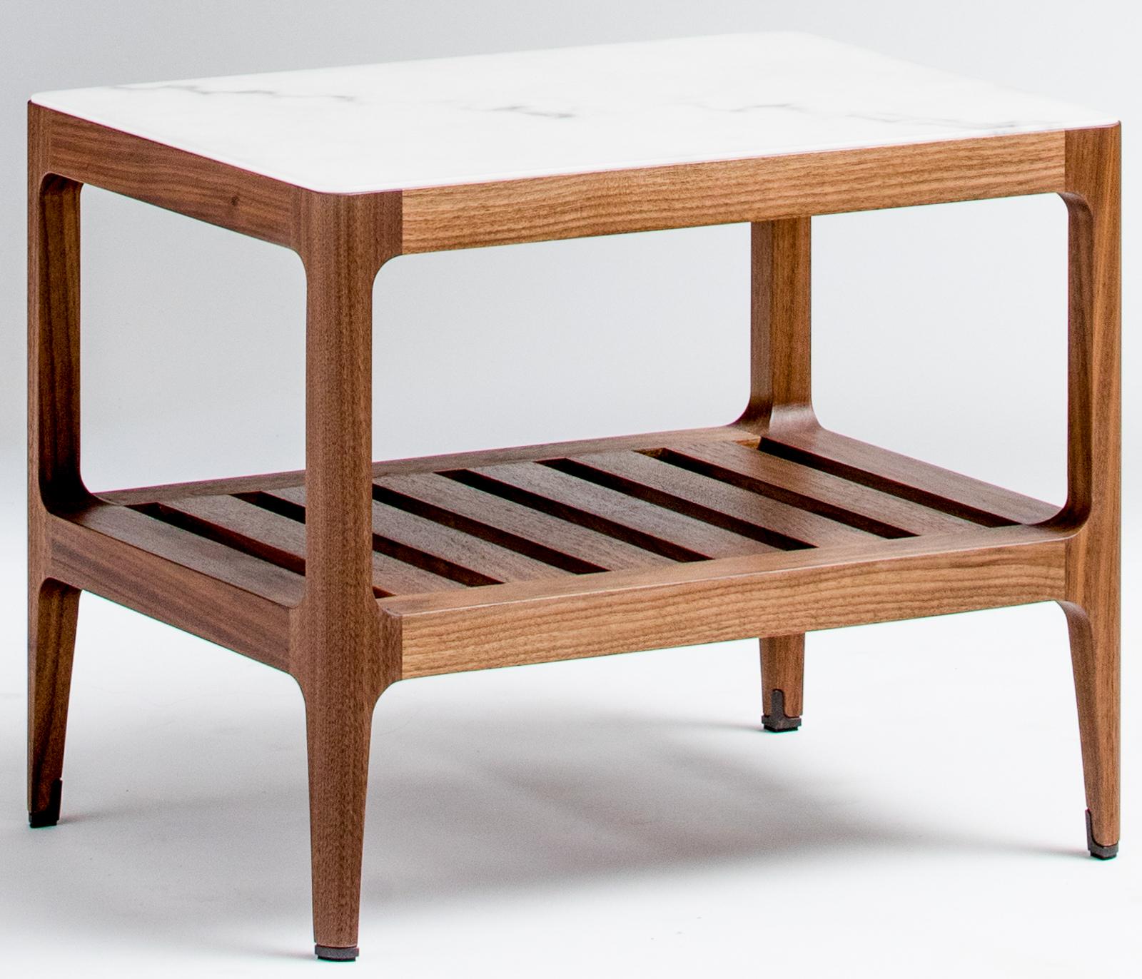 Customizable Single Drawer Side Table in Walnut by Munson Furniture im Angebot 4